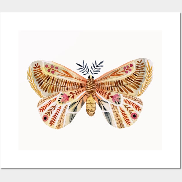 Floral Moth Wall Art by Tania Garcia